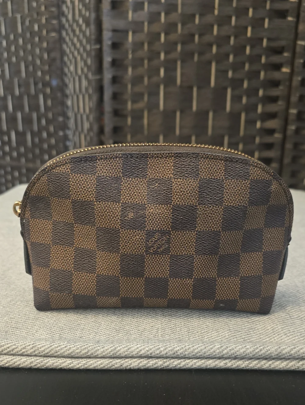Louis Vuitton Damier Ebene Cosmetic Pouch PM (AS IS / Read Description)